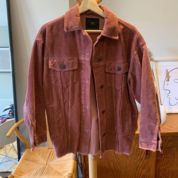 Zara Tops - Oversized Corduroy Overshirt with Pockets